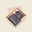 Ensemble étui et étiquette bagage noir homme