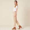 Pantalon cargo beige femme