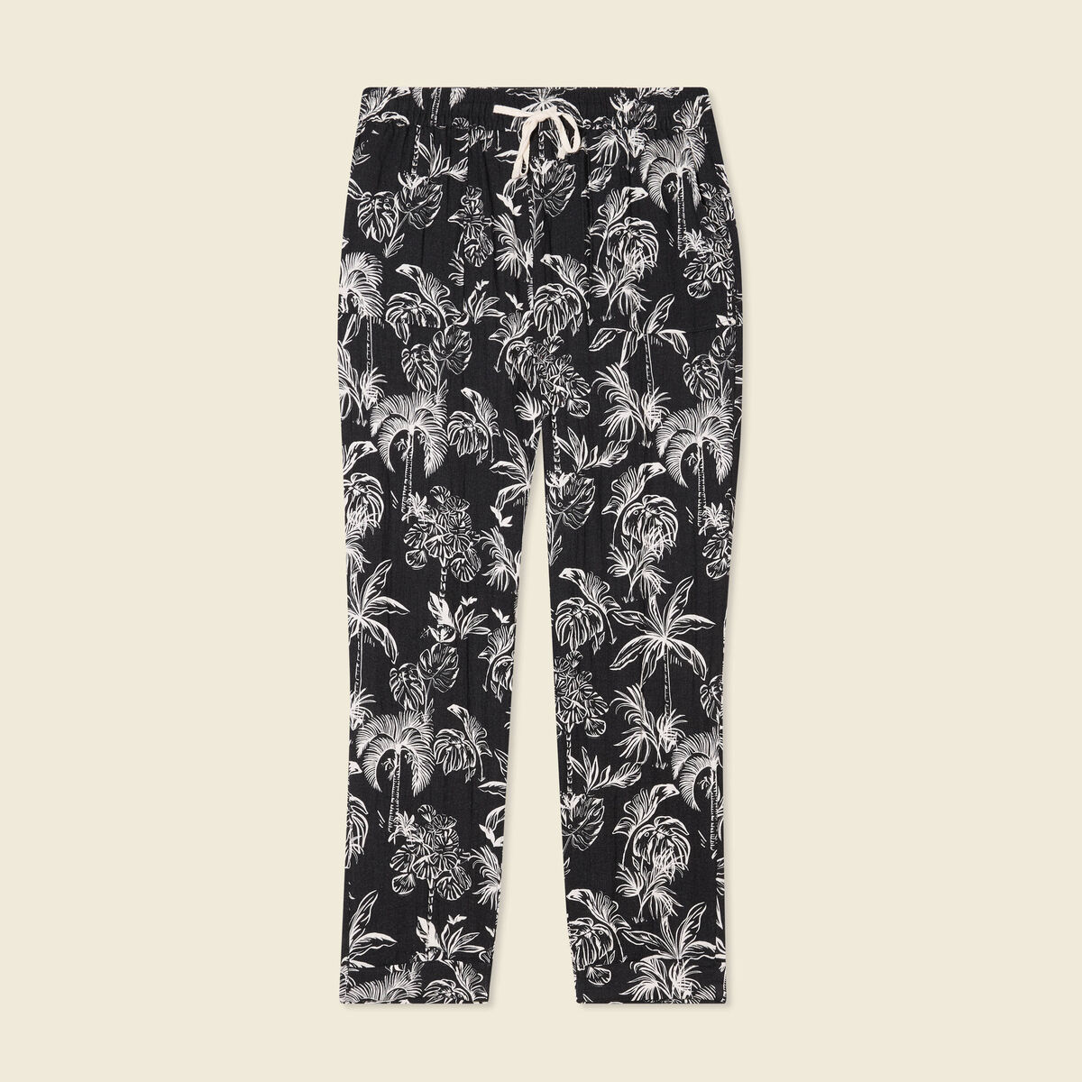 Pantalon carotte fluide noir femme