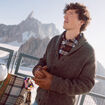 Gilet manches longues marron homme