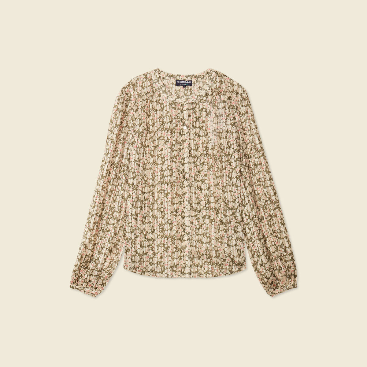 Chemise éco-responsable vert kaki femme
