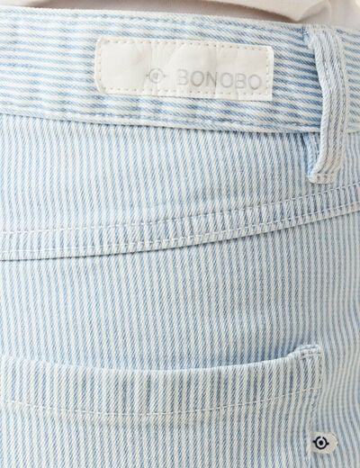 Short mom en jean denim bleach femme