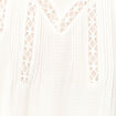 Blouse manches courtes col rond ecru femme