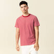 T-shirt manches courtes rouge foncé homme
