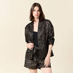 Veste droite éco-responsable couleur or femme