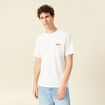 T-shirt en coton manches courtes ecru homme