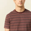 T-shirt manches courtes bordeaux homme