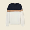 Pull manches longues ecru homme