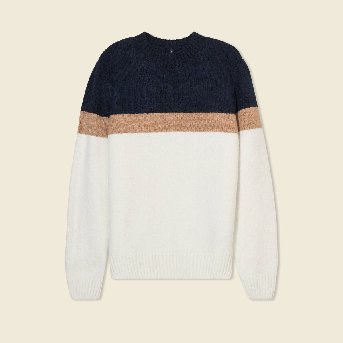 Pull manches longues ecru homme