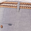 Pantalon chino ceinturé bleu marine homme