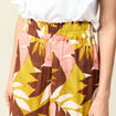Pantalon large taille standard marron cognac femme