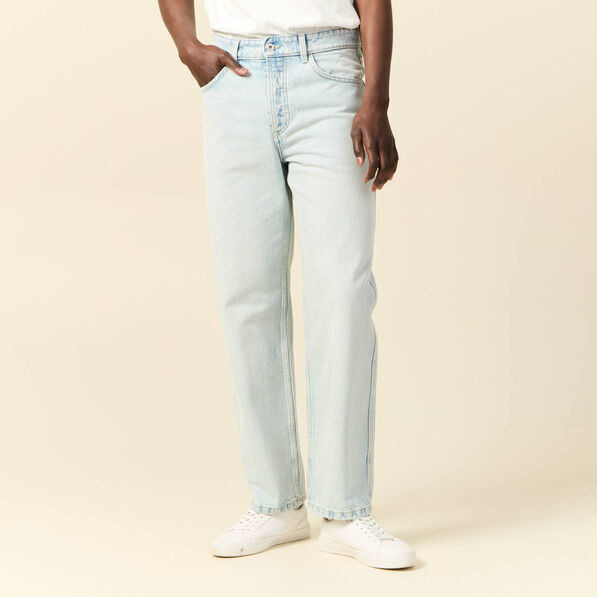 jeans large 5 poches denim snow bleach homme Jeans large 5 poches denim snow bleach homme