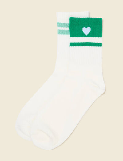 Lot de 2 paires de chaussettes vert femme