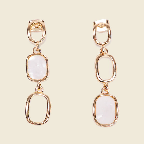 Boucles d'oreilles pendantes blanc femme