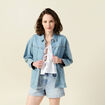 Surchemise en jean denim used femme