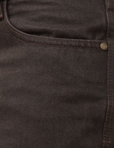 Jeans regular longueur 32 marron homme