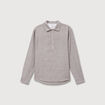 Col vareuse boyfriend manches longues marron fonc&eacute; homme