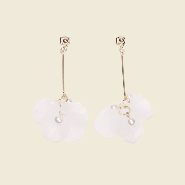 boucles doreilles pendantes blanc femme Boucles d'oreilles pendantes blanc femme
