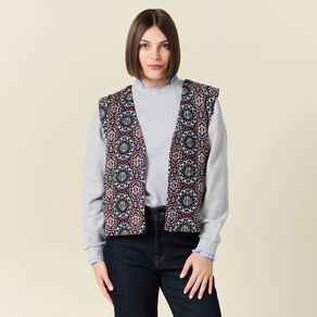 Gilet éco-responsable bleu marine femme