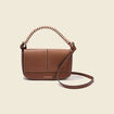 Sac besace avec anse corde marron femme