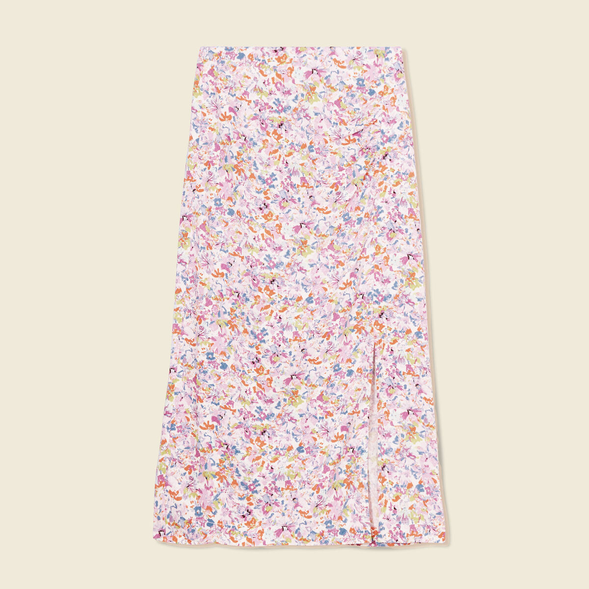 Jupe midi fourreau rose femme