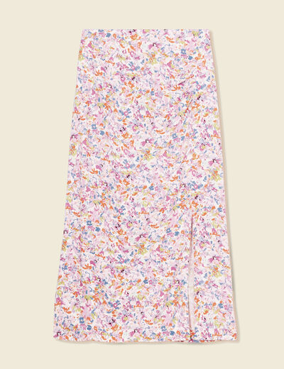Jupe midi fourreau rose femme
