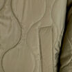 Veste droite matelass&eacute;e col chemise vert kaki femme