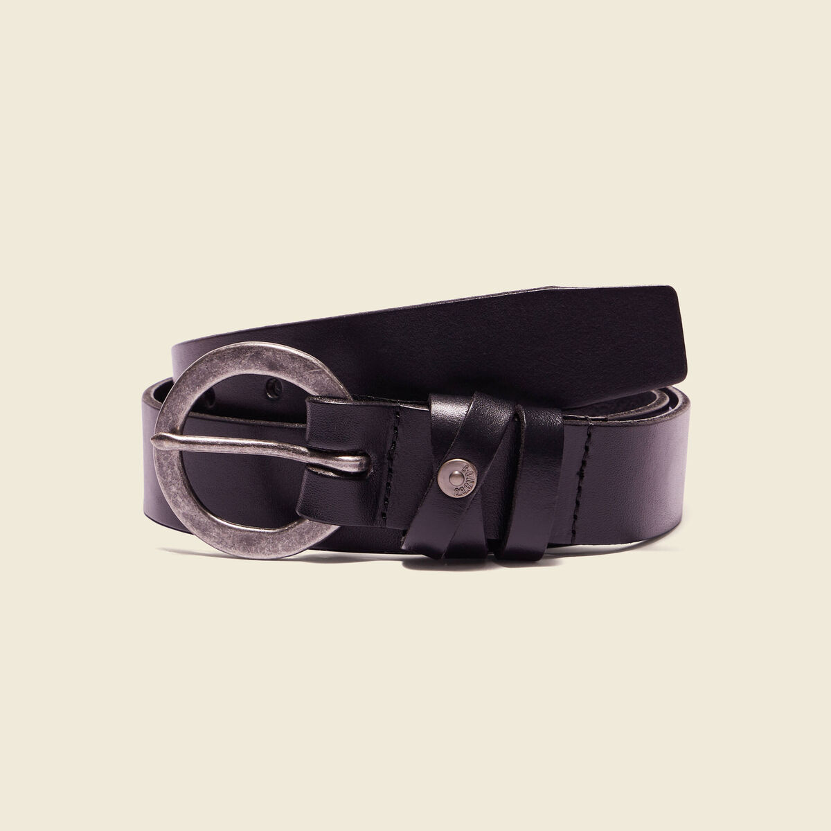 Ceinture en cuir noir femme