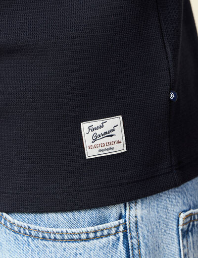 T-shirt manches longues bleu marine homme