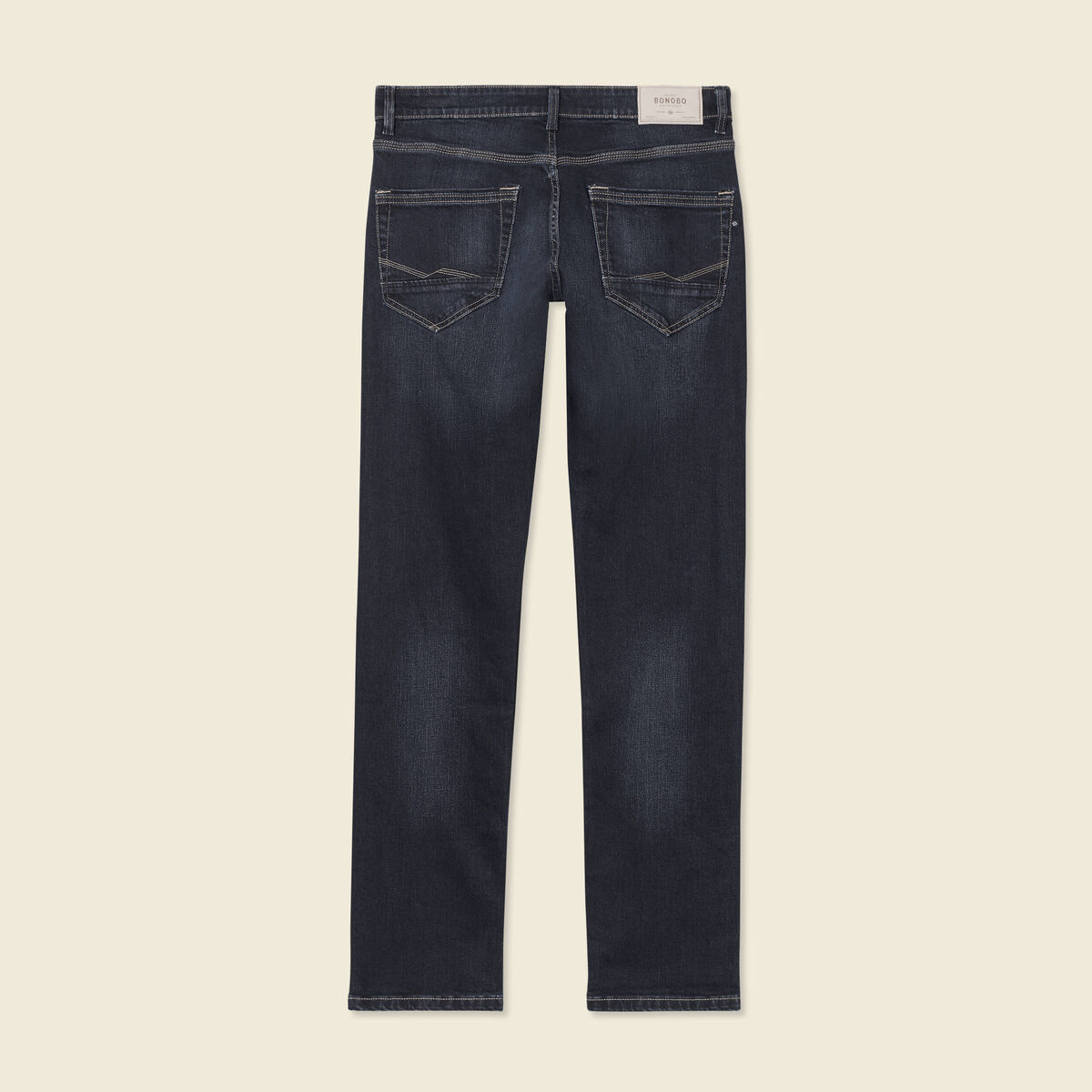 Jeans éco-responsable straight denim brut homme