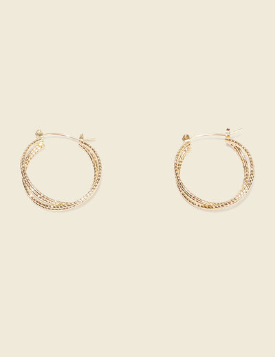 Boucles d'oreilles créoles couleur or femme