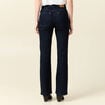 Jeans flare taille haute denim brut femme