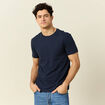 T-shirt Instinct col rond bleu marine homme