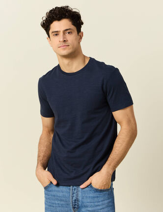 T-shirt Instinct col rond bleu marine homme