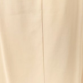 Jupe longue portefeuille beige femme