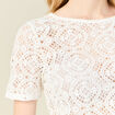 T-shirt manches courtes ecru femme