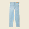 Jeans slim taille haute 7/8ème denim bleach femme