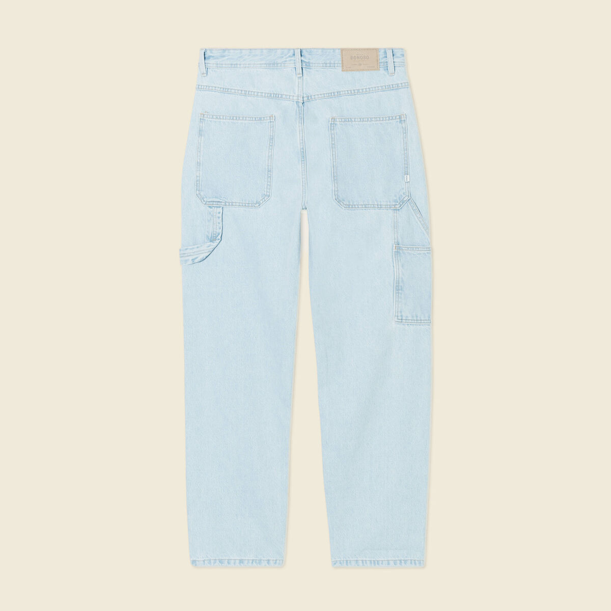 Jeans large charpentier denim bleach homme