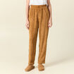 Tregging velours 7/8ème beige femme