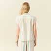 Blouse manches courtes blanc femme