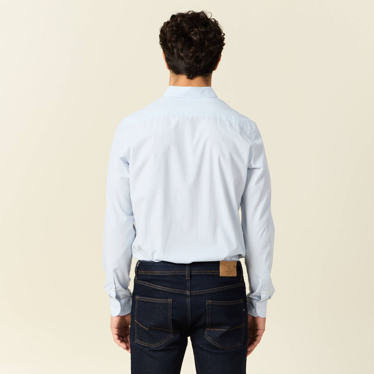 Chemise manches longues bleu ciel homme