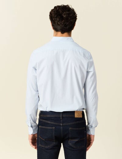 Chemise manches longues bleu ciel homme