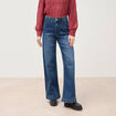 Jeans large taille haute denim stone femme