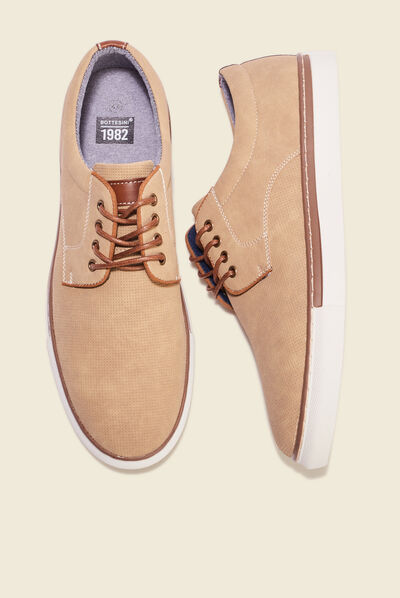 Tennis à lacets sable homme