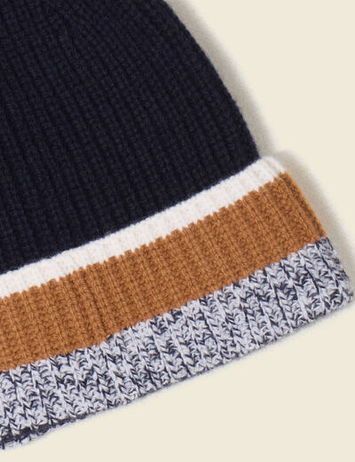 Bonnet bleu marine homme