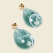 Boucles d'oreilles pendantes vert pastel femme