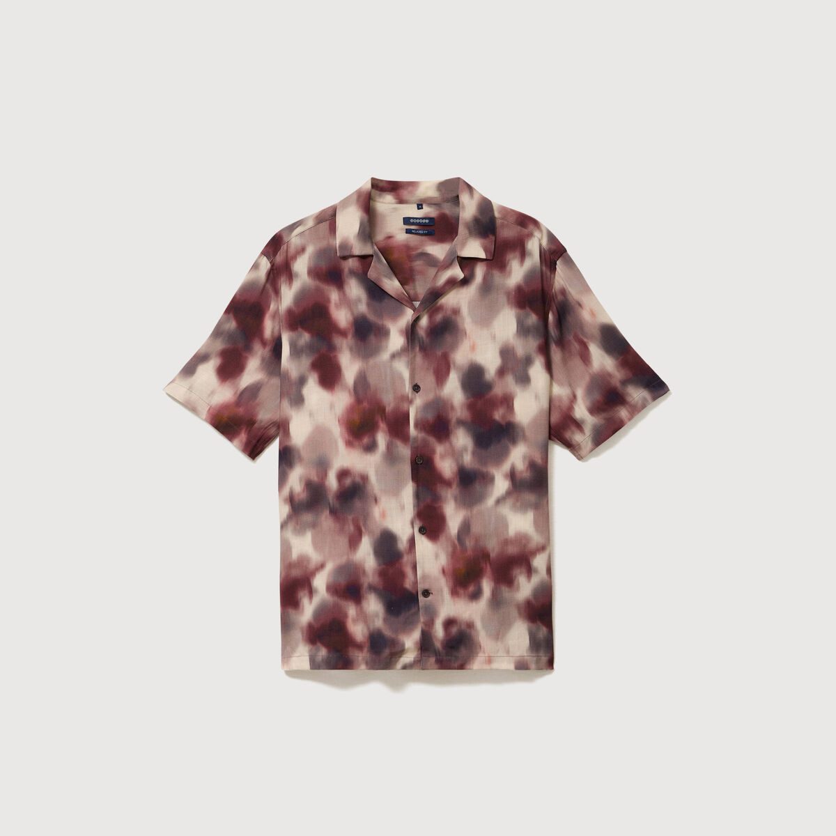 Chemise boyfriend manches courtes prune homme