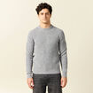Pull manches longues gris homme