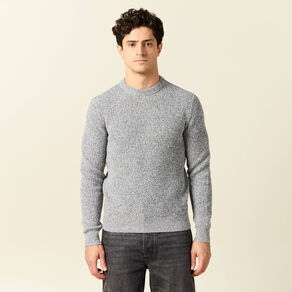 Pull manches longues gris homme