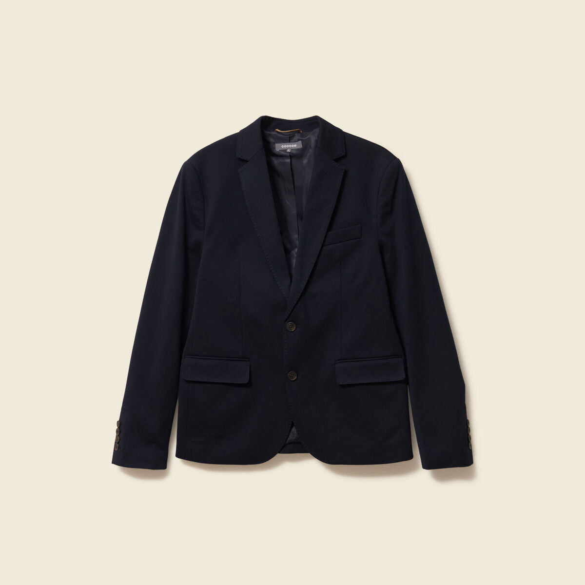 Veste blazer cintr&eacute;e bleu marine homme